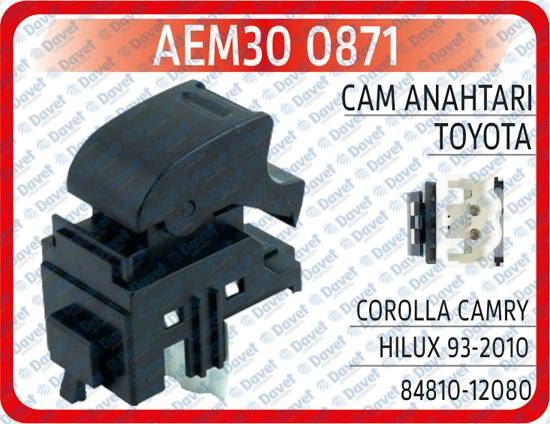 AEM 300871 Cam Anahtari Toyota Corolla 93-98 Hilux 2.4 Rav4 5pin